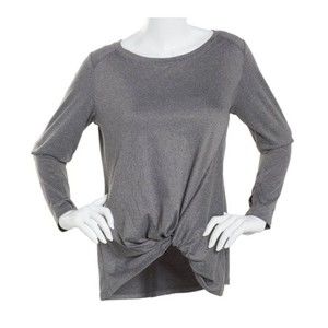 Tahari Sport / Elie Tahari‎ / T Tahari Tahari Front Tie / Knot Gray Top